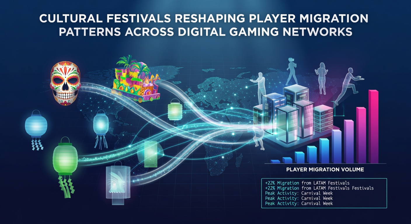 Players engaging in festival-themed events on digital gaming platforms with global server maps in background