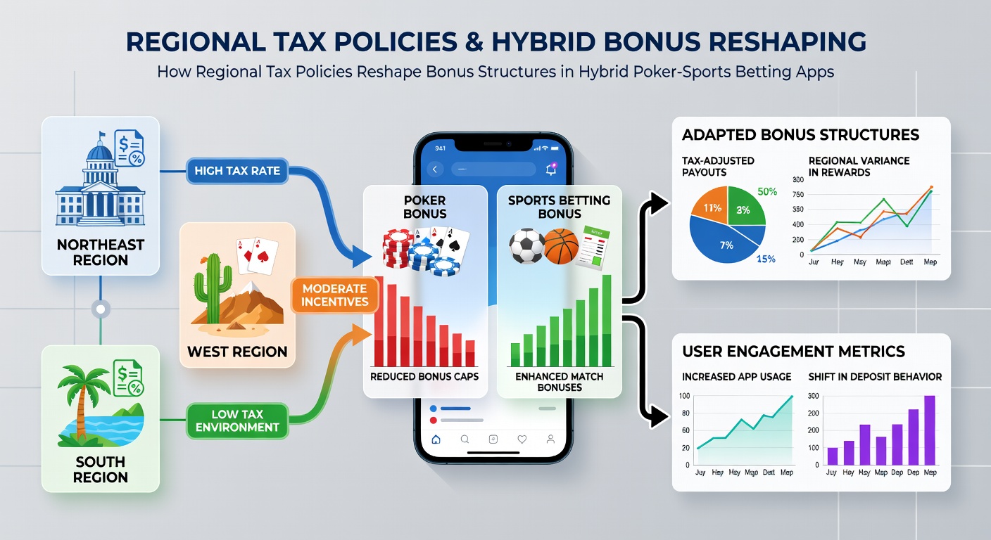 Comparative chart of bonus structures in poker-sports betting apps under different regional tax regimes